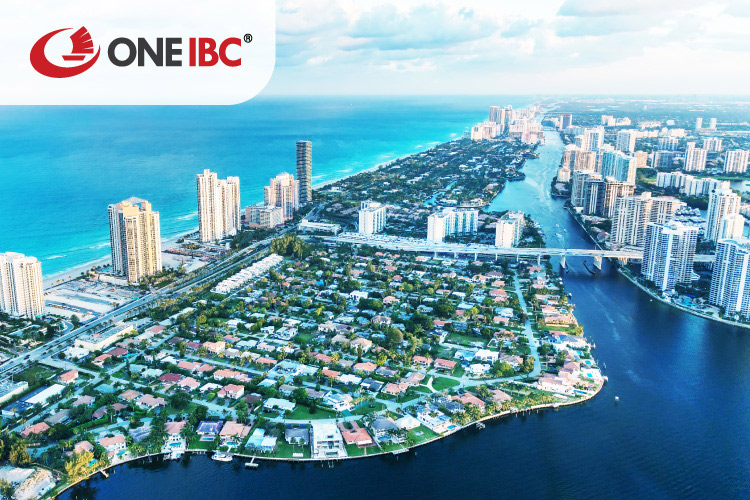 邁阿密-佛羅里達住宅區鳥瞰圖 Aerial view of residential area in Miami - Florida