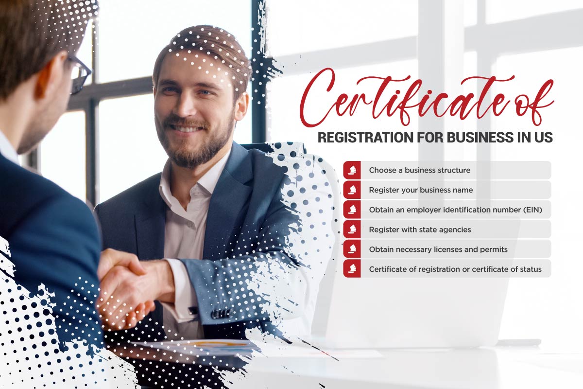 Certificate of Registration for Business in US Certificate of Registration for Business in US