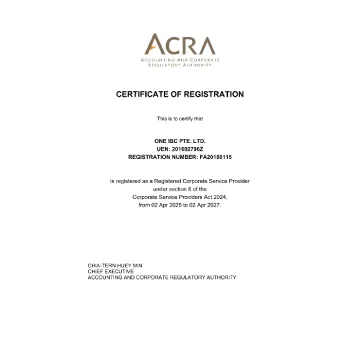 One IBC Pte. Ltd - Owning License Corporate Services Provider in Singapore