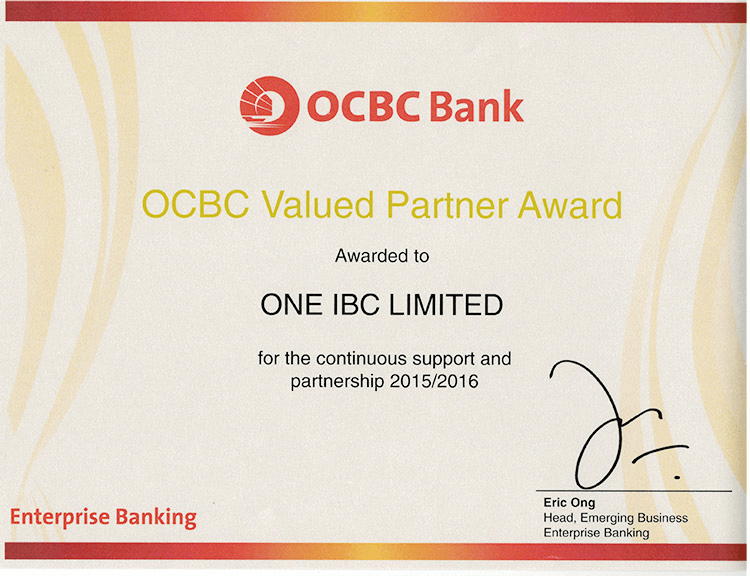 One IBC and OCBC - Proud of Partnership One IBC and OCBC - Proud of Partnership