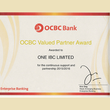 One IBC and OCBC - Proud of Partnership One IBC and OCBC - Proud of Partnership