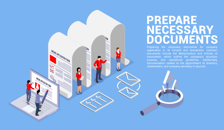 Prepare necessary documents is required in St Vincent and the Grenadines company registration process Prepare necessary documents is required in St Vincent and the Grenadines company registration process