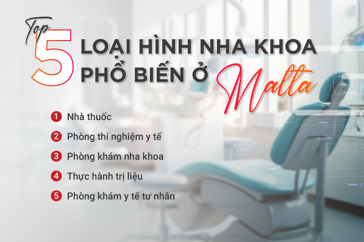 Top 5 loại hình nha khoa phổ biến ở Malta